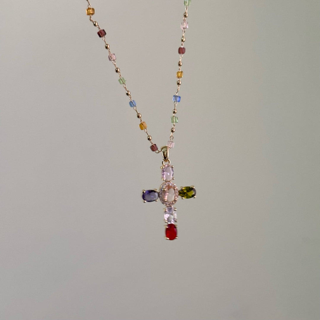 Christianartworkshop Collana con ciondolo a croce con 12 pietre preziose della Bibbia - image 5