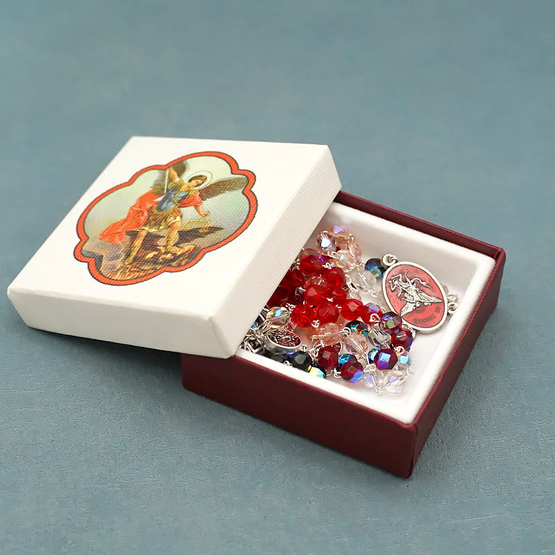 Christianartworkshop Rosario di cristallo benedicente di San Michele Arcangelo - image 5