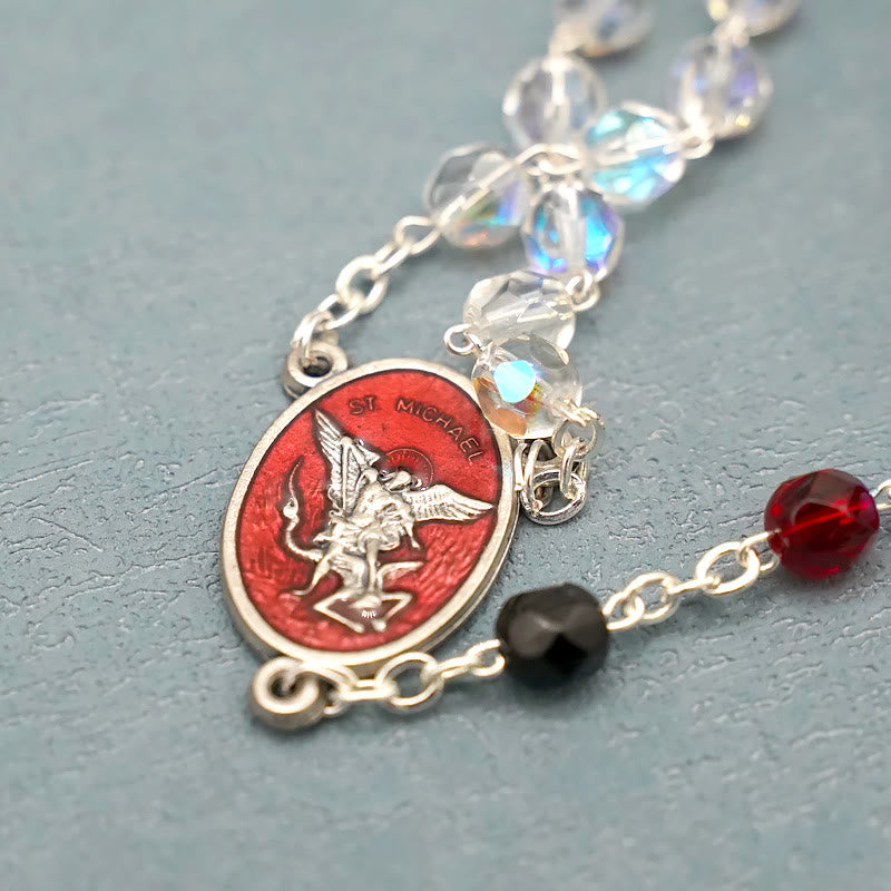 Christianartworkshop Rosario di cristallo benedicente di San Michele Arcangelo - image 2