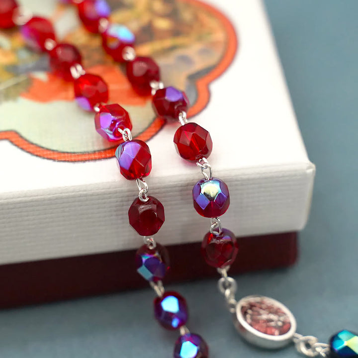 Christianartworkshop Rosario di cristallo benedicente di San Michele Arcangelo - image 3