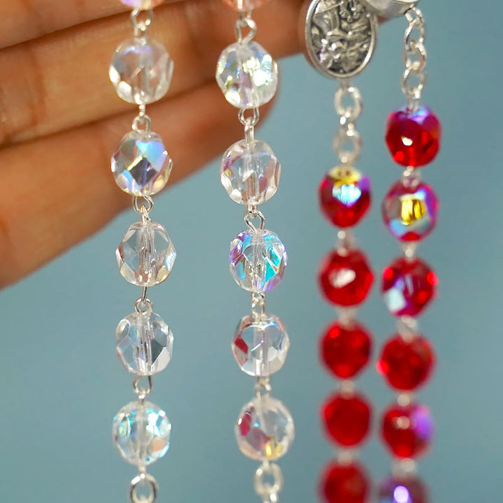 Christianartworkshop Rosario di cristallo benedicente di San Michele Arcangelo - image 4