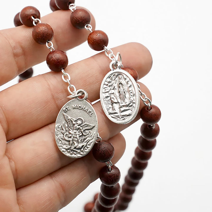 Christianartworkshop Iconostasi classica Rosario in legno d'ulivo fatto a mano - image 4