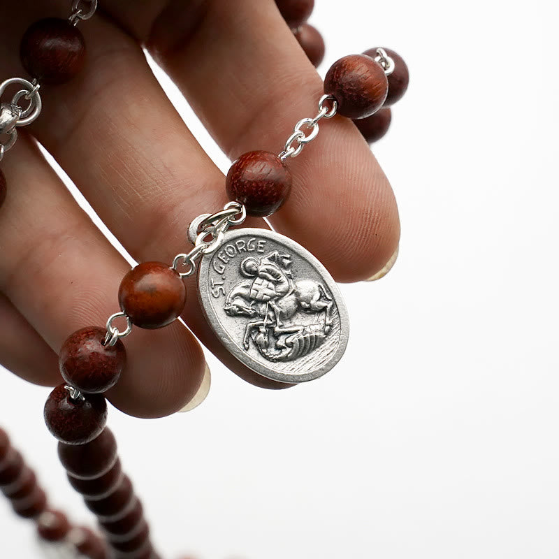 Christianartworkshop Iconostasi classica Rosario in legno d'ulivo fatto a mano - image 6