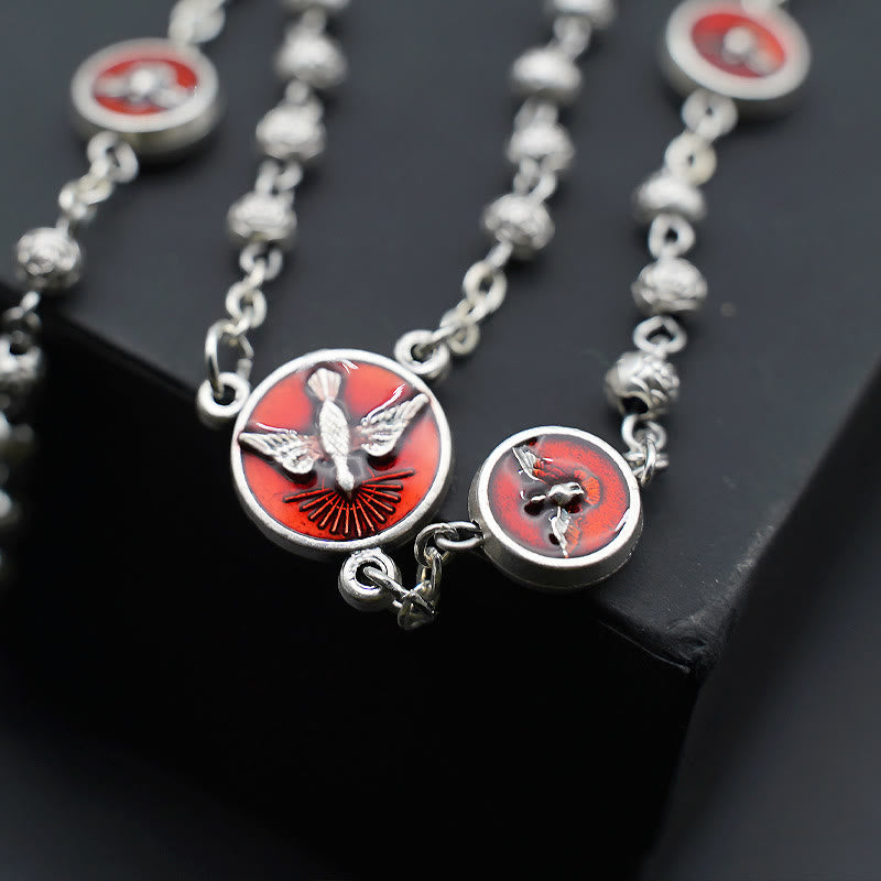 Christianartworkshop Rosario cattolico in smalto dello Spirito Santo - image 1