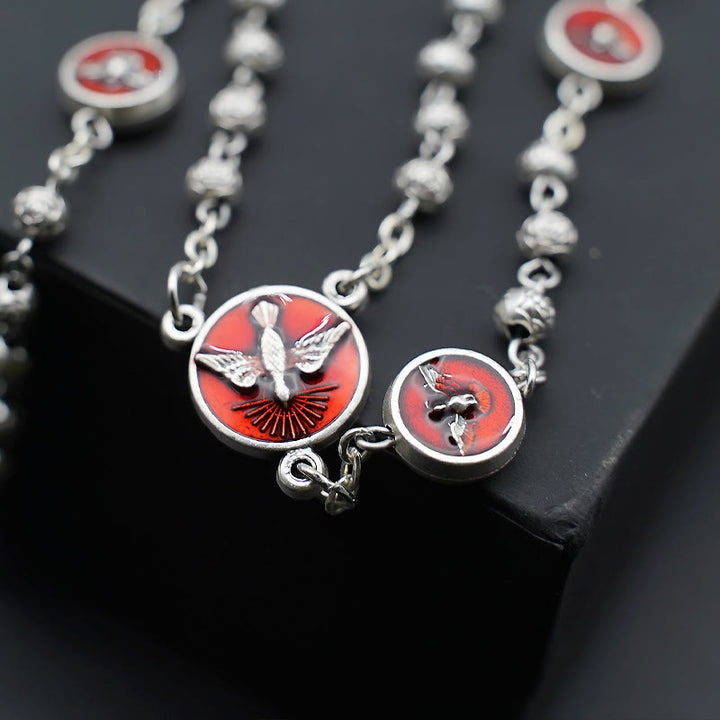 Christianartworkshop Rosario cattolico in smalto dello Spirito Santo - image 1