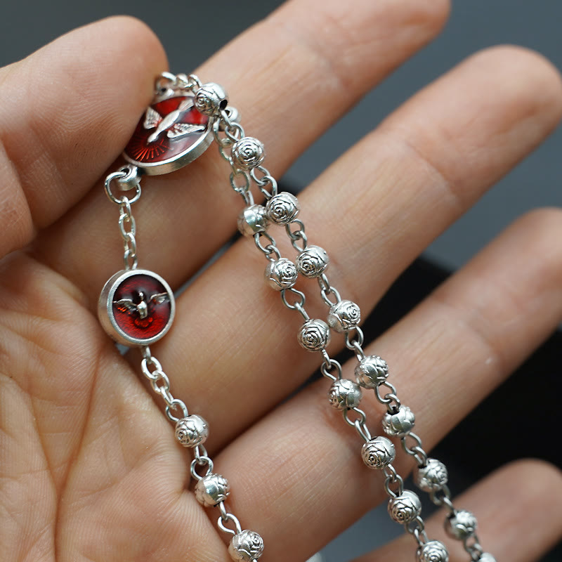 Christianartworkshop Rosario cattolico in smalto dello Spirito Santo - image 3