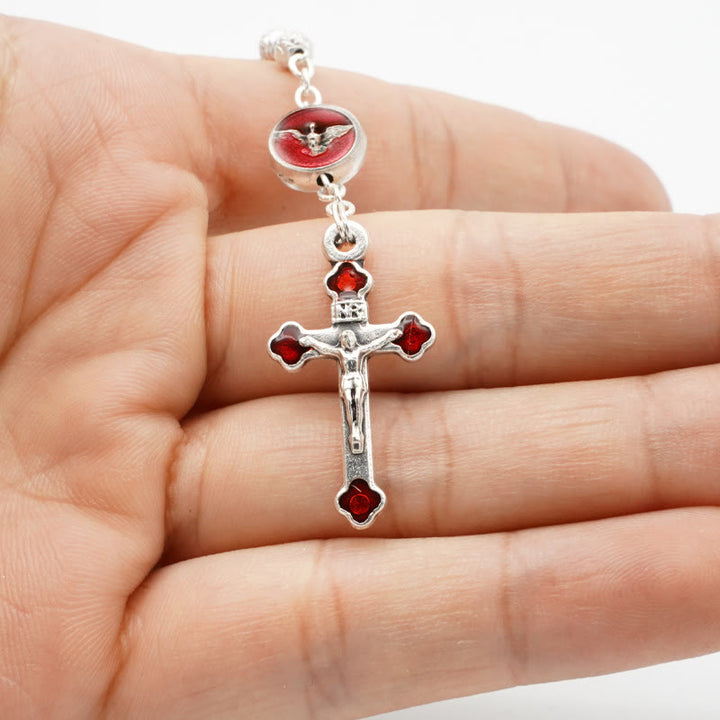 Christianartworkshop Rosario cattolico in smalto dello Spirito Santo - image 2