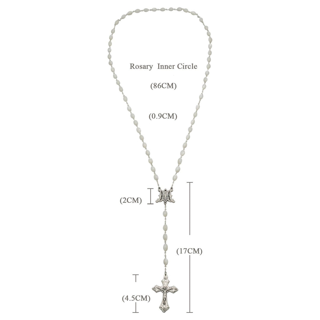Christianartworkshop Beata Vergine Maria: Rosario cattolico in madreperla - image 6