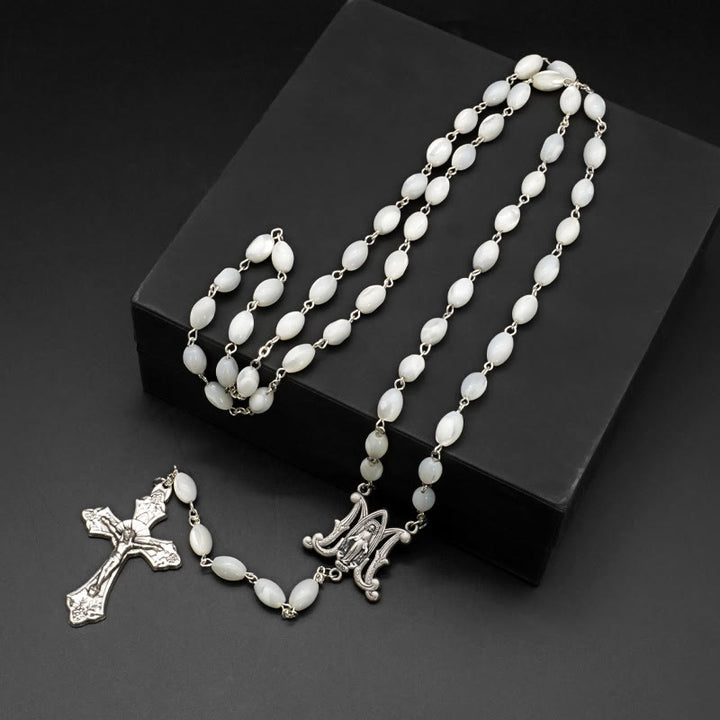 Christianartworkshop Beata Vergine Maria: Rosario cattolico in madreperla - Madreperla - image 0