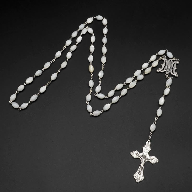 Christianartworkshop Beata Vergine Maria: Rosario cattolico in madreperla - image 5