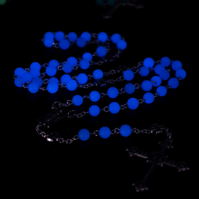 Christianartworkshop Rosario di preghiera cristiana con perline luminose - image 3