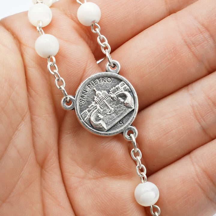 Christianartworkshop I quattro templi di Cristo Rosario in madreperla - image 3