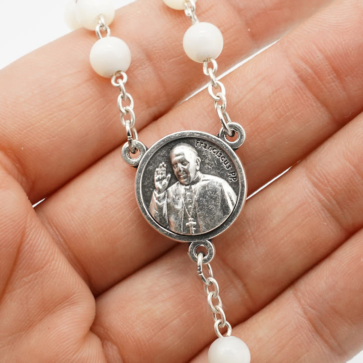 Christianartworkshop I quattro templi di Cristo Rosario in madreperla - image 2