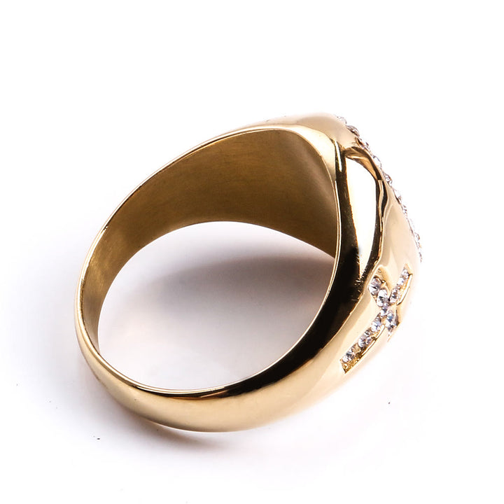 Christianartworkshop Anello in acciaio inossidabile con croce della Vergine Maria Anelli cattolici per gioielli religiosi - image 4