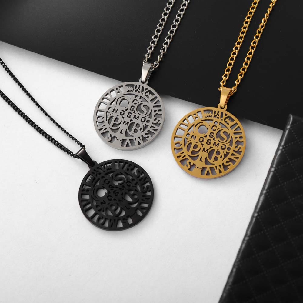 Collana con pendente traforato con simbolo di San Benedetto Christianartworkshop - image 3