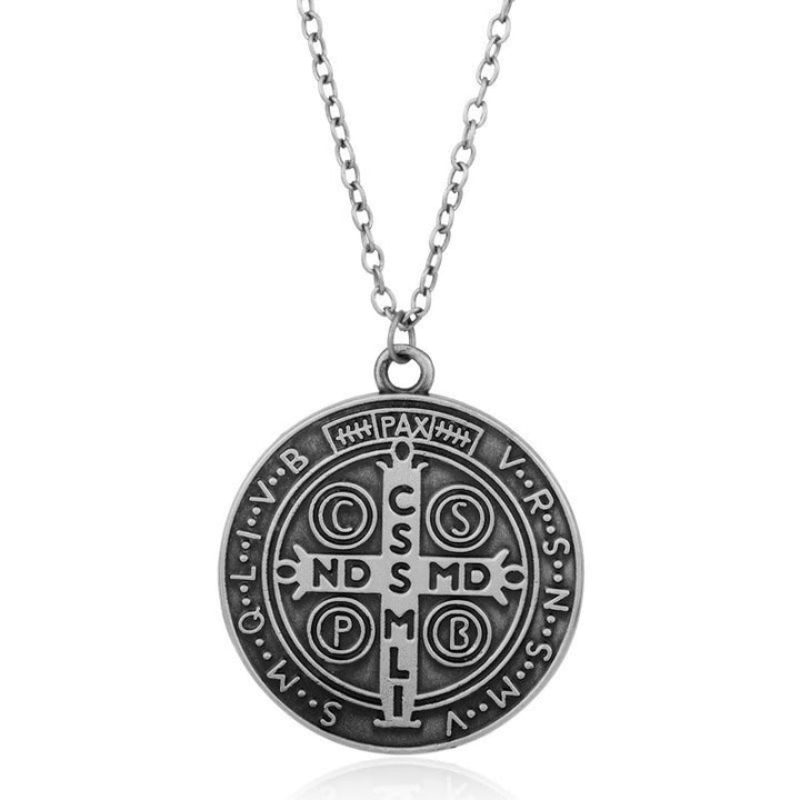 Collana con medaglia di San Benedetto a doppia faccia Christianartworkshop (4 colori) - Argento - image 2