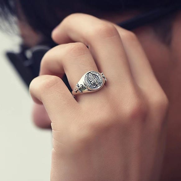 Anello regolabile mani in preghiera Christianartworkshop - image 6