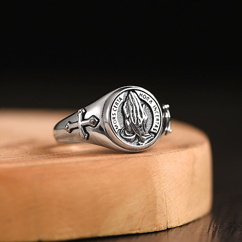 Anello regolabile mani in preghiera Christianartworkshop - Regolabile (da US 6 a US 10) - image 0