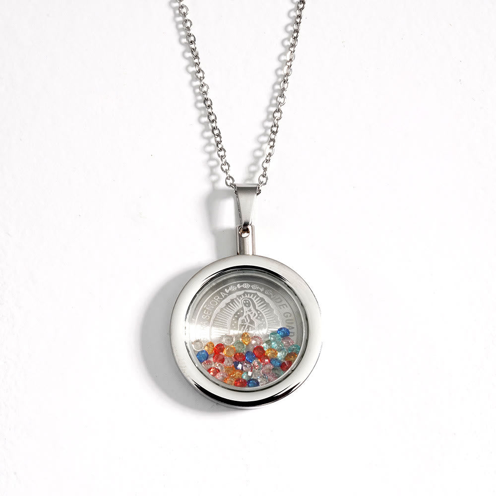 Christianartworkshop Collana reversibile rotonda in oro: Nostra Signora e San Benedetto - Vergine Maria - Argento - image 3