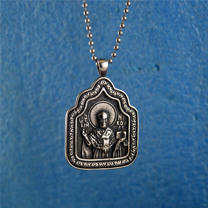 Collana in titanio con ciondolo "Benedizione del Padre" Christianartworkshop - Metallico - image 0