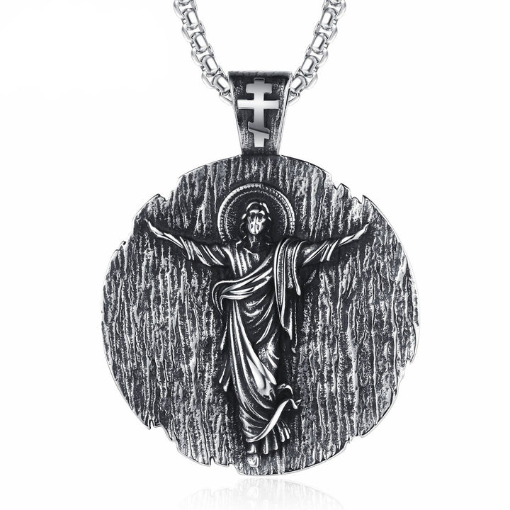 Christianartworkshop Collana in titanio di qualità "Santo Gesù" - Santo Gesù - image 0