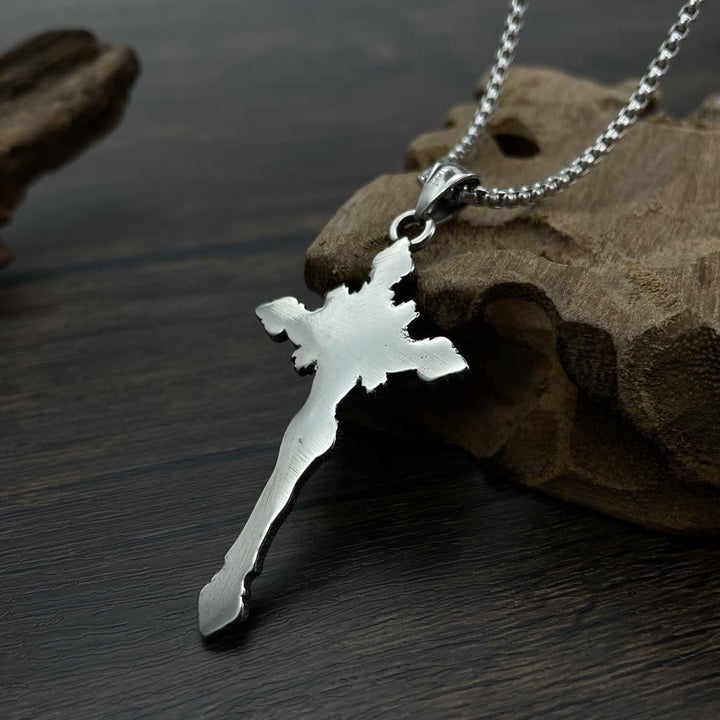 Collana con crocifisso e simbolo di San Benedetto - image 3