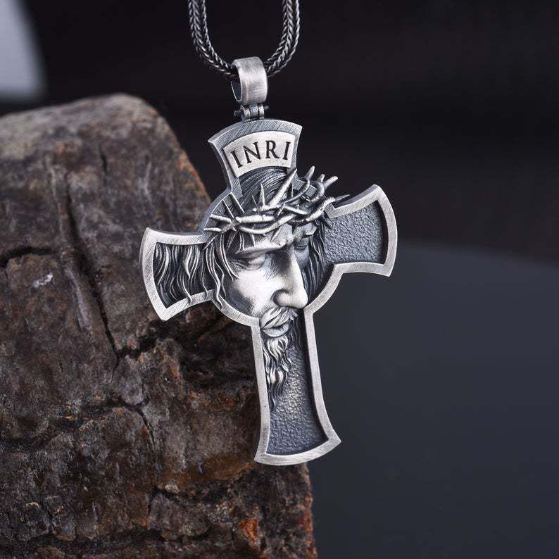 Collana con croce di Gesù Christianartworkshop - Argento - image 0