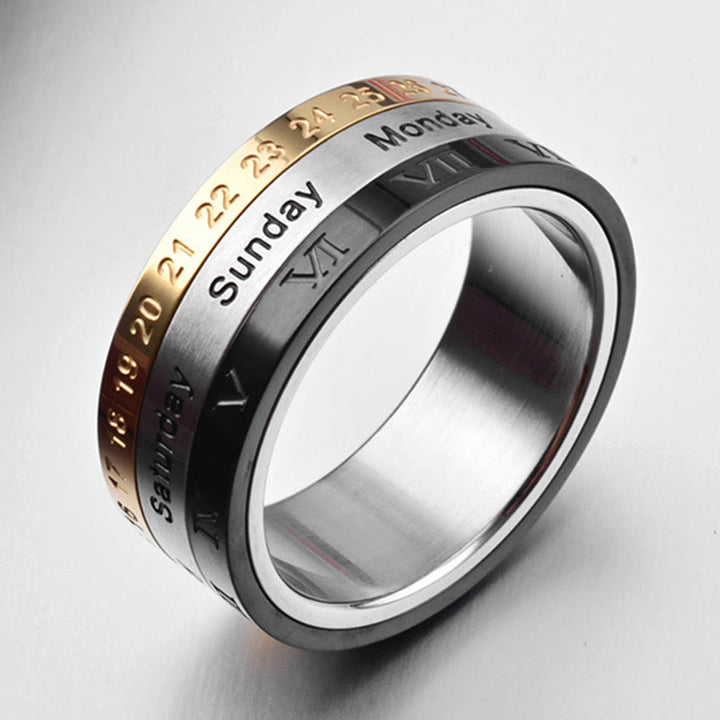 Christianartworkshop "La Genesi" Anello con data e ora: i sette giorni della creazione di Dio  - image 2