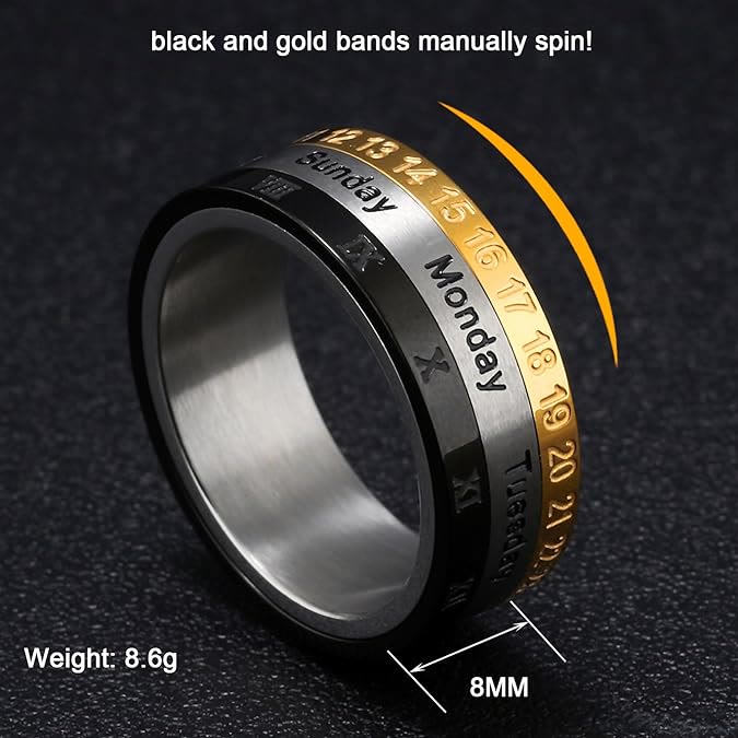 Christianartworkshop "La Genesi" Anello con data e ora: i sette giorni della creazione di Dio  - image 5