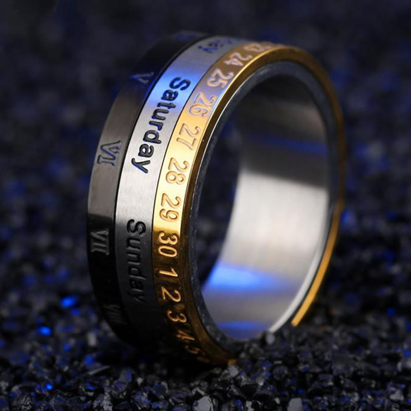 Christianartworkshop "La Genesi" Anello con data e ora: i sette giorni della creazione di Dio  - US11 - image 0