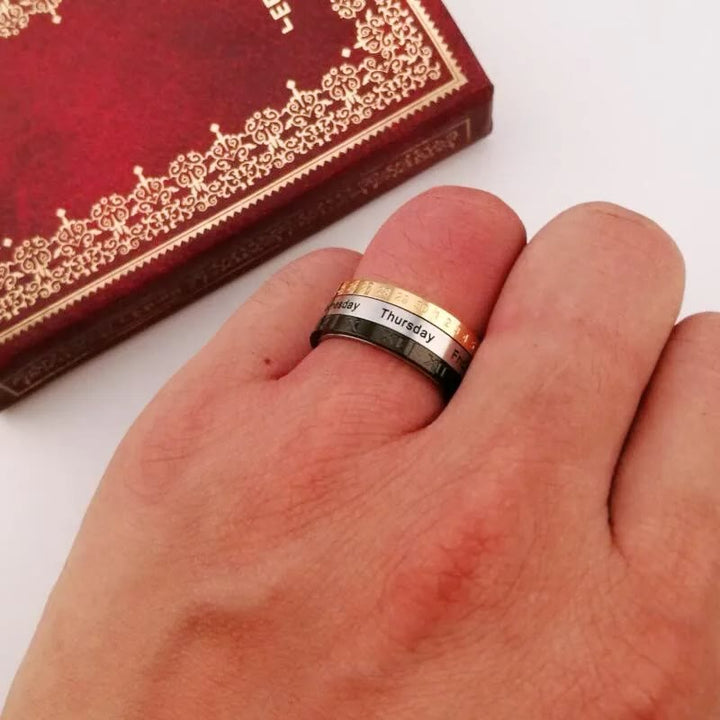 Christianartworkshop "La Genesi" Anello con data e ora: i sette giorni della creazione di Dio  - image 4