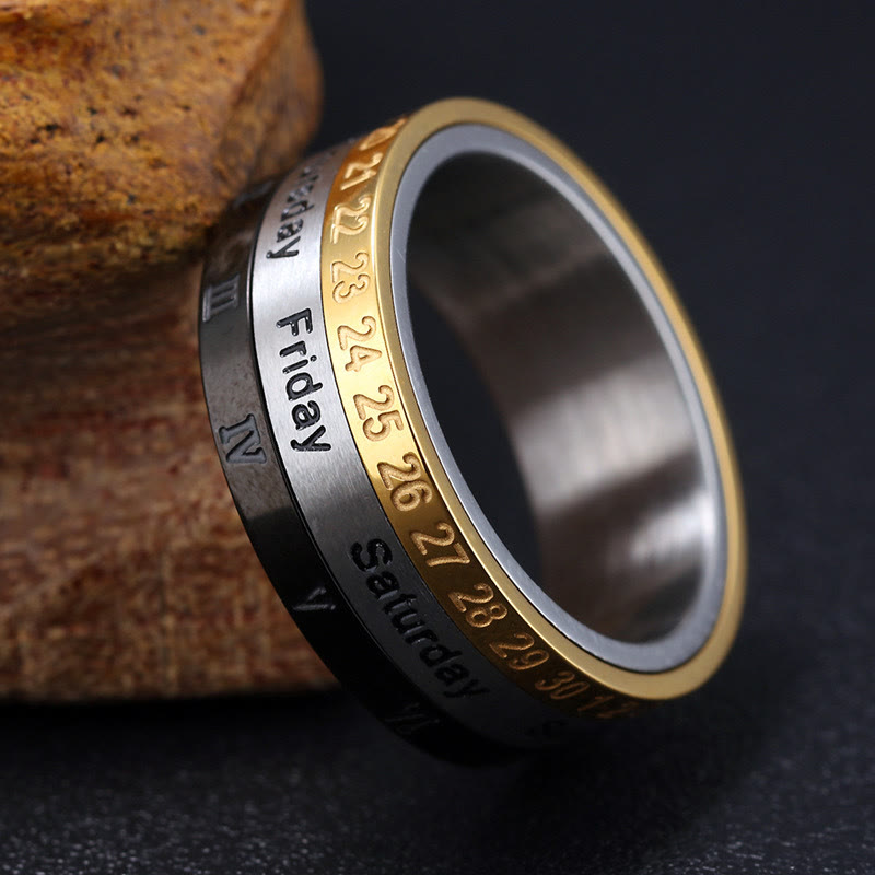 Christianartworkshop "La Genesi" Anello con data e ora: i sette giorni della creazione di Dio  - image 1