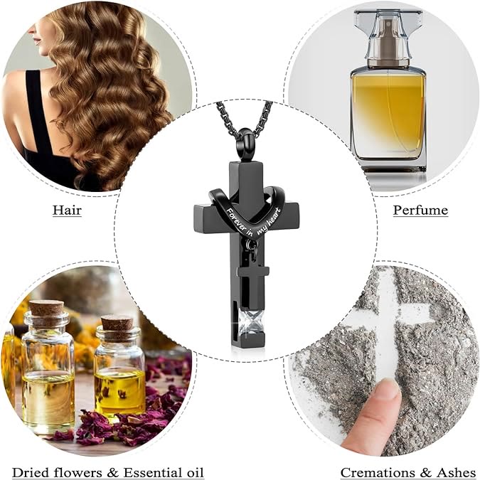 Collana con ciondolo a forma di urna con doppia croce e pietra portafortuna per i 12 mesi Christianartworkshop - image 4