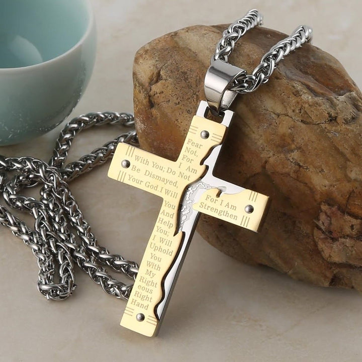 Christianartworkshop Collana con ciondolo a croce religiosa di Gesù Christianartshop Crocifisso - D'oro - image 0
