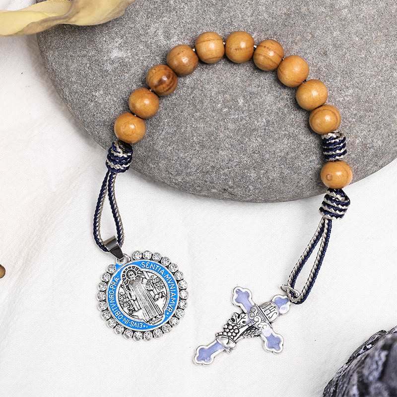 Jesus Hominum Salvator: Rosario della decina in legno d'ulivo - image 4