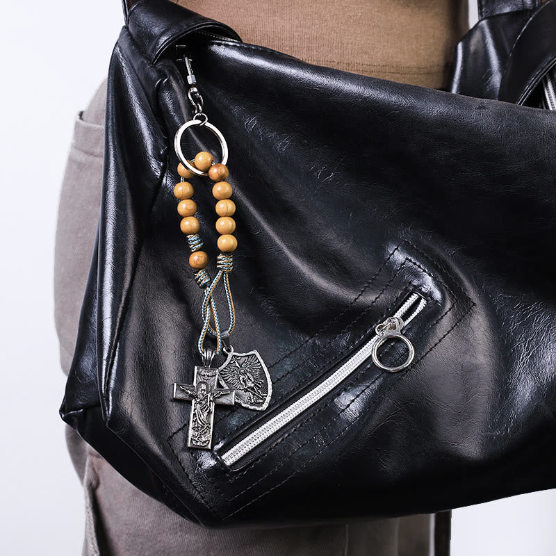 Rosario tascabile con croce di Gesù Spirito Santo e medaglia di San Michele Arcangelo - image 3