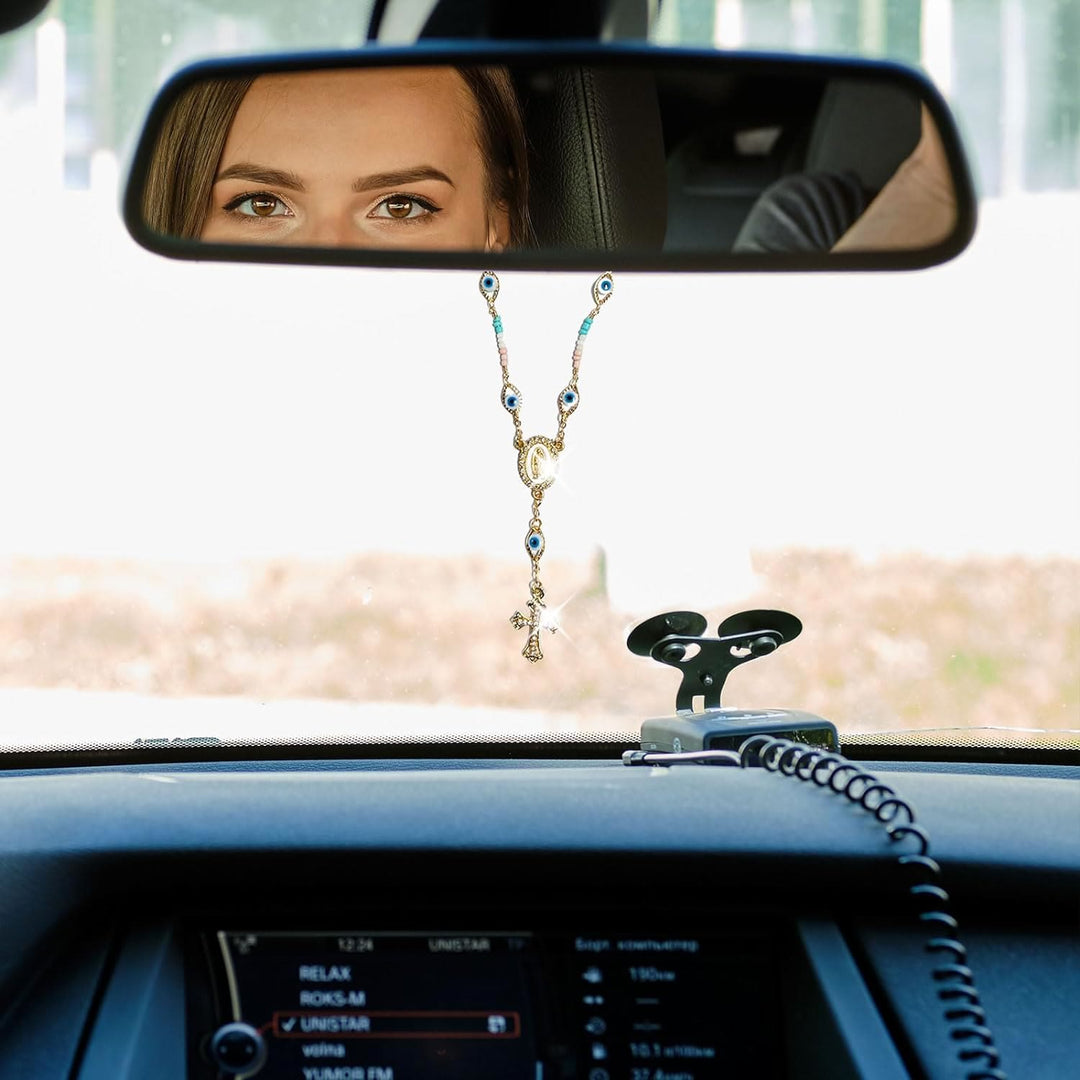 Braccialetto della Madonna della Croce/Rosario per auto per specchietto retrovisore - image 4