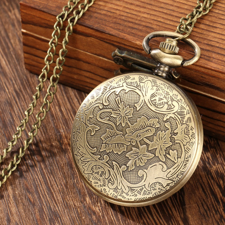 Orologio da tasca in bronzo con movimento al quarzo e Bibbia di Gesù - image 5
