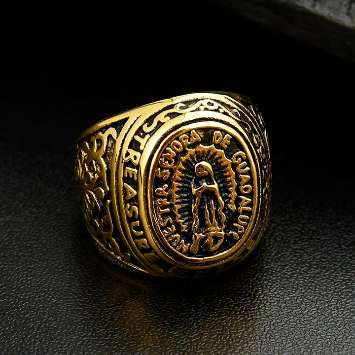 Christianartworkshop Anello Fede nel Cuore della Madonna di Guadalupe - image 6