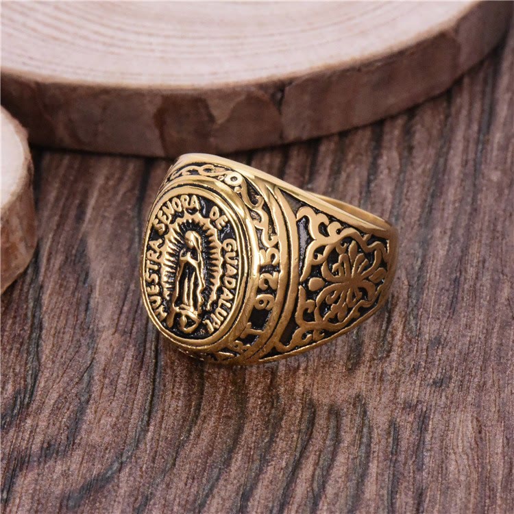 Christianartworkshop Anello Fede nel Cuore della Madonna di Guadalupe - US12 - image 0