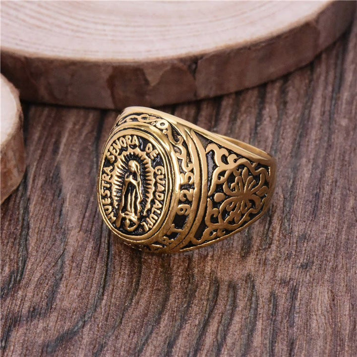 Christianartworkshop Anello Fede nel Cuore della Madonna di Guadalupe - US12 - image 0