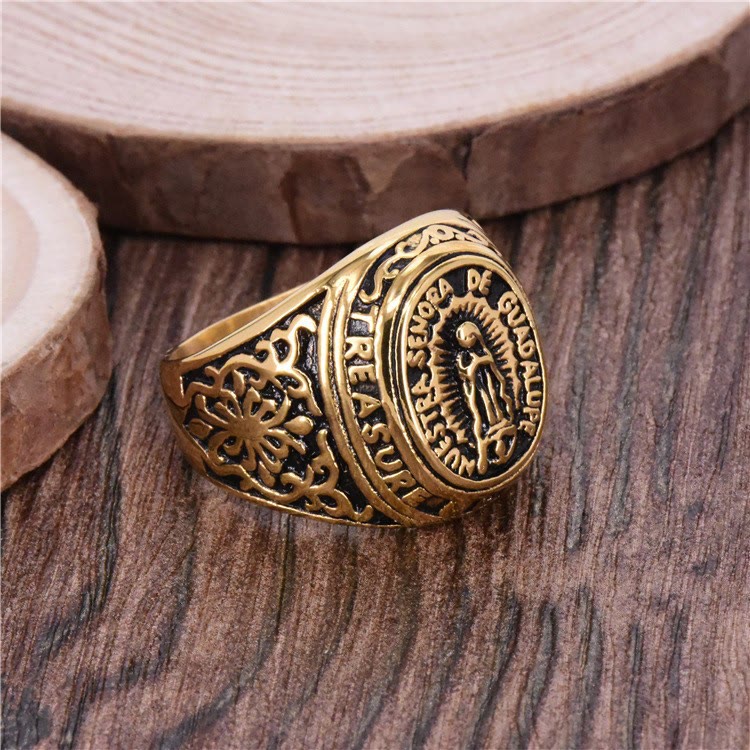 Christianartworkshop Anello Fede nel Cuore della Madonna di Guadalupe - image 1