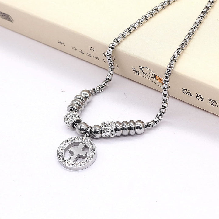 Bracciale con ciondolo a croce circolare in zirconia realizzato da Christianartworkshop - image 8