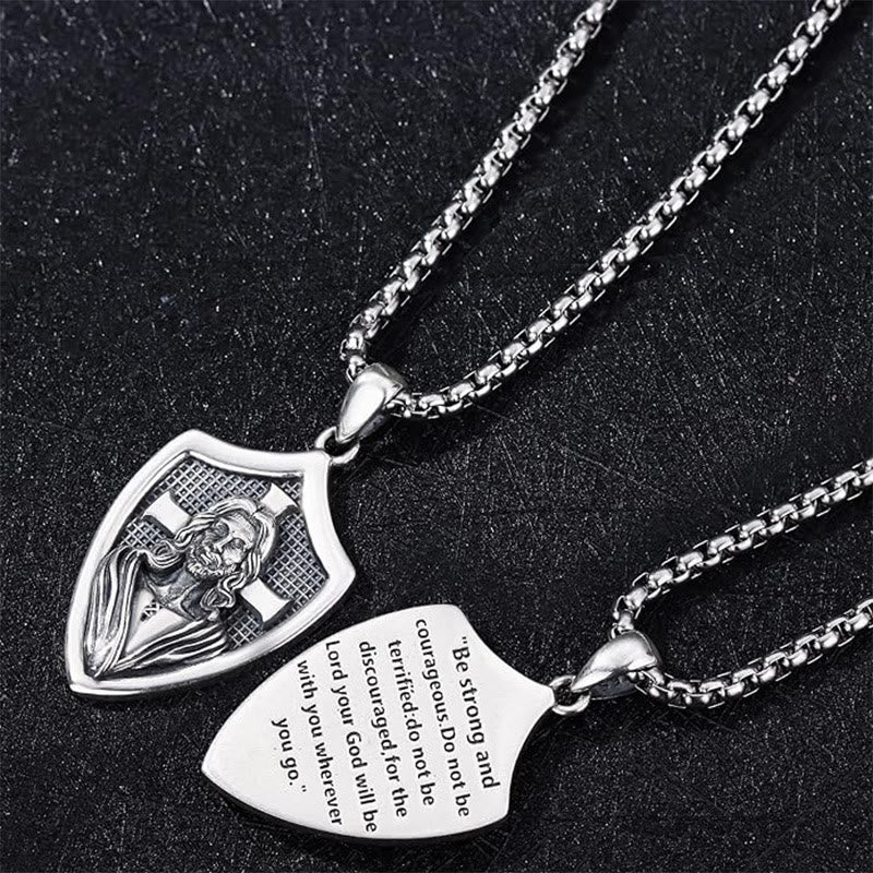 Collana vintage con scudo del Santo Patrono Gesù di Christianartworkshop - Dio protettore - image 0