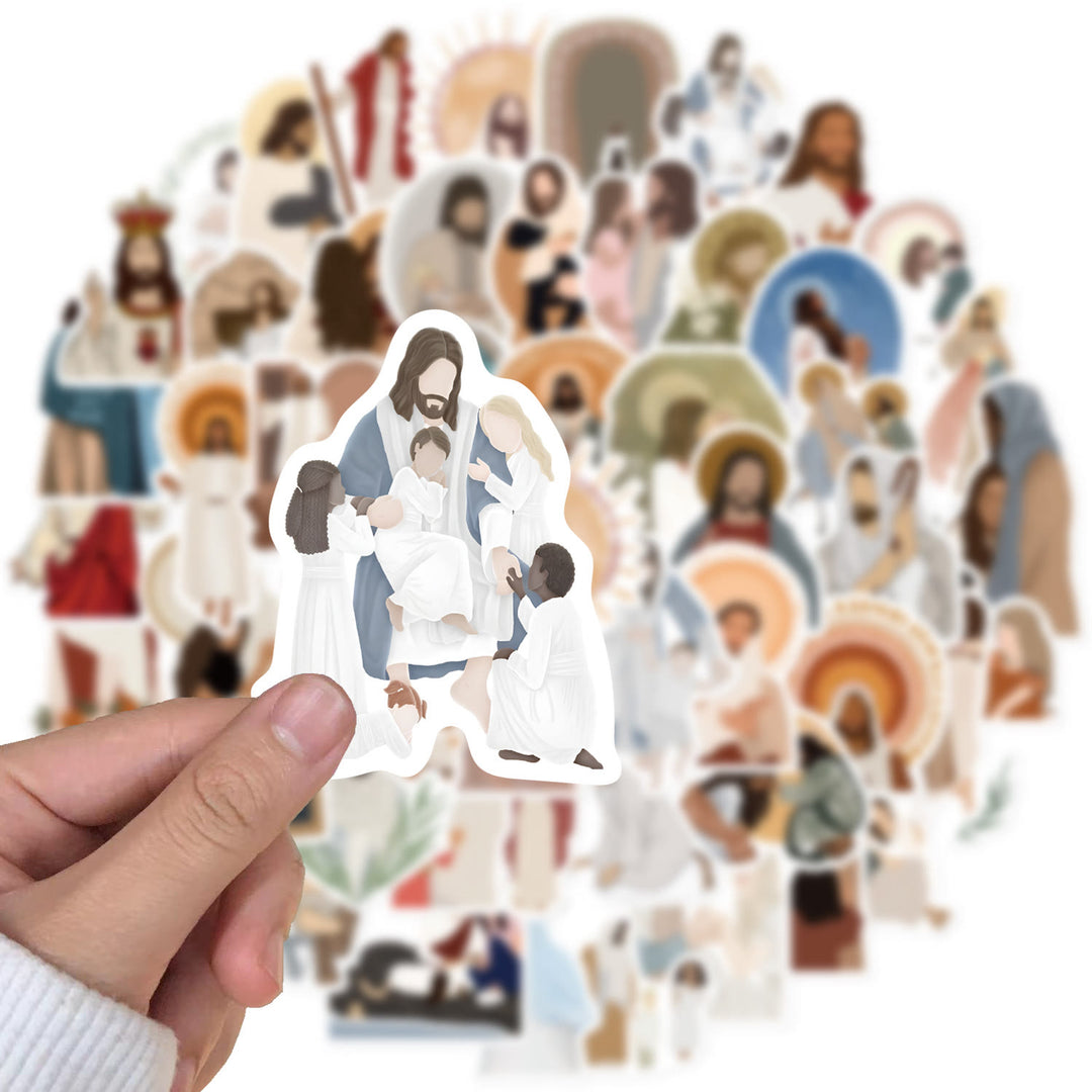 Adesivi di Gesù con la storia di Cristo, adesivi impermeabili fai da te - image 1