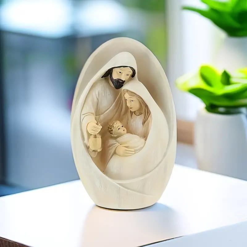 Decorazione della Natività Collezione Religione Giuseppe, Maria e Gesù Bambino - image 2