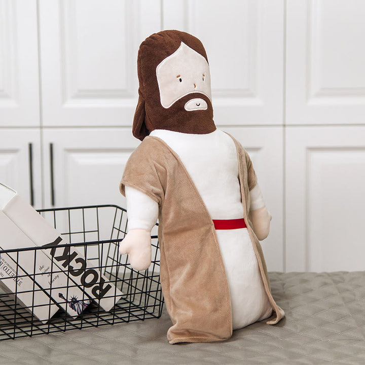 Cuscino poggiatesta di Gesù in peluche con bambola dei cartoni animati - image 1