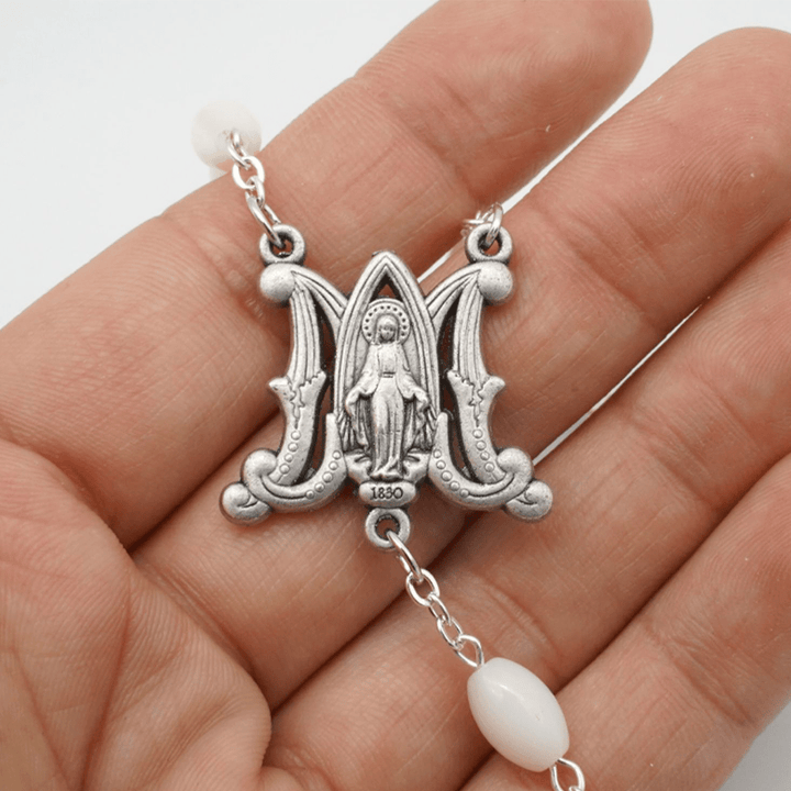 Christianartworkshop Beata Vergine Maria: Rosario cattolico in madreperla - image 2