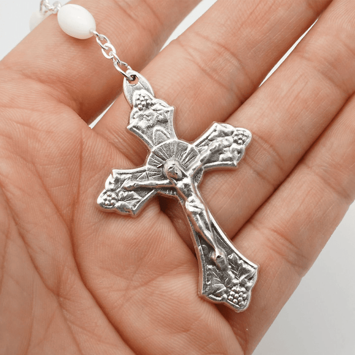 Christianartworkshop Beata Vergine Maria: Rosario cattolico in madreperla - image 1