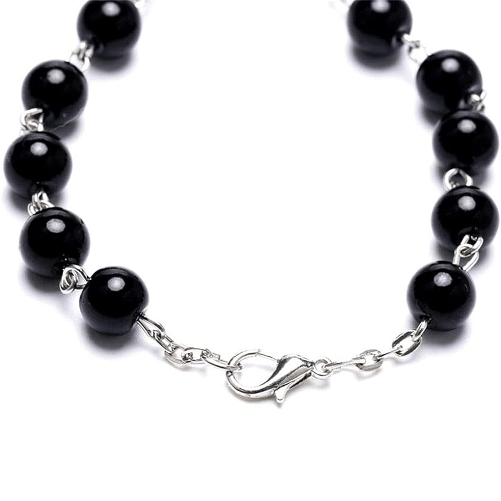 Rosario tascabile con braccialetto a croce con perline fatto a mano - image 2